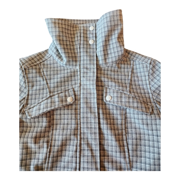 The North Face moonlight gray Wildcat soft shell plaid winter jacket M - Picture 6 of 16